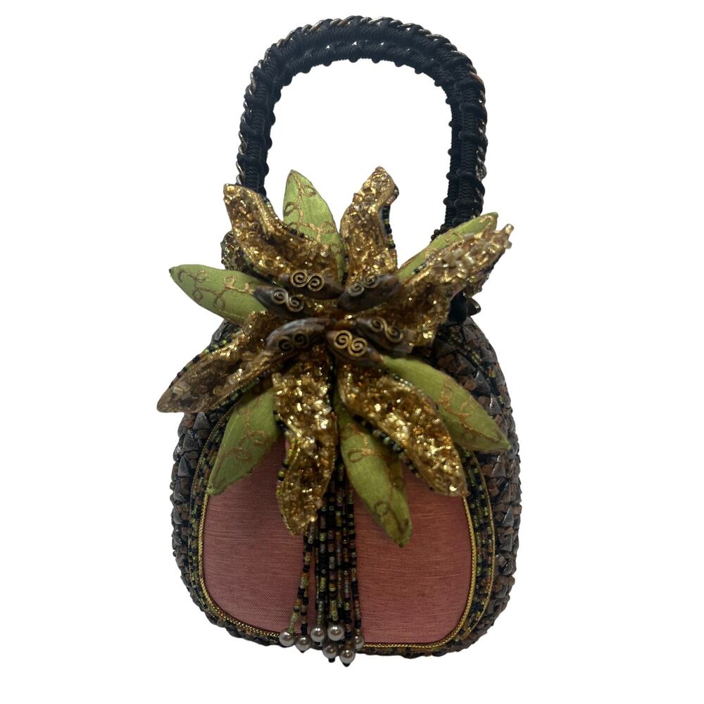 Mary Frances Beaded Ornate Floral Handbag